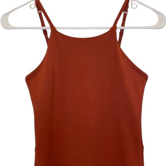 Girlfriend Collective Naomi Lined Mini Workout Dress in Lava Red L - Picture 3 of 6